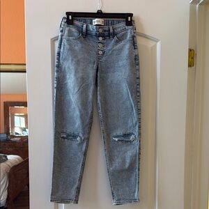 Abercrombie Kids Blue Ankle Cropped Jeans Relaxed Fit